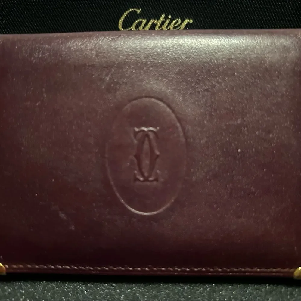 Cartier Leather Wallet - Burgundy